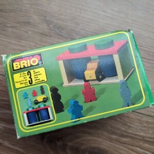Vtg 90s BRIO Car Wash Station 33532 Wood Train Railway Set New Box